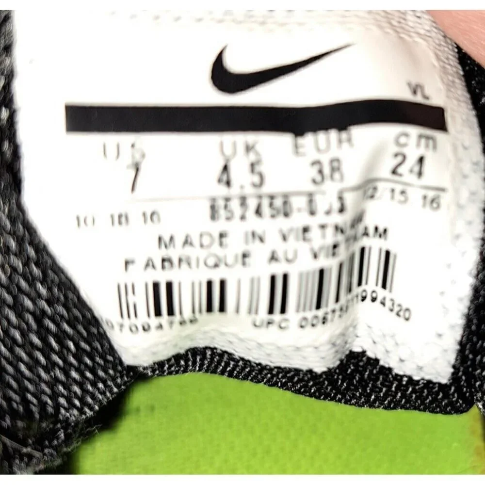 Nike Zoom Span US 7 Black & Gray Lace up Low Top Sneakers
